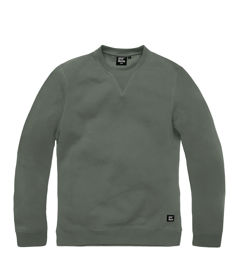 Vintage Industries Greeley crewneck sweater mid grey, grijs