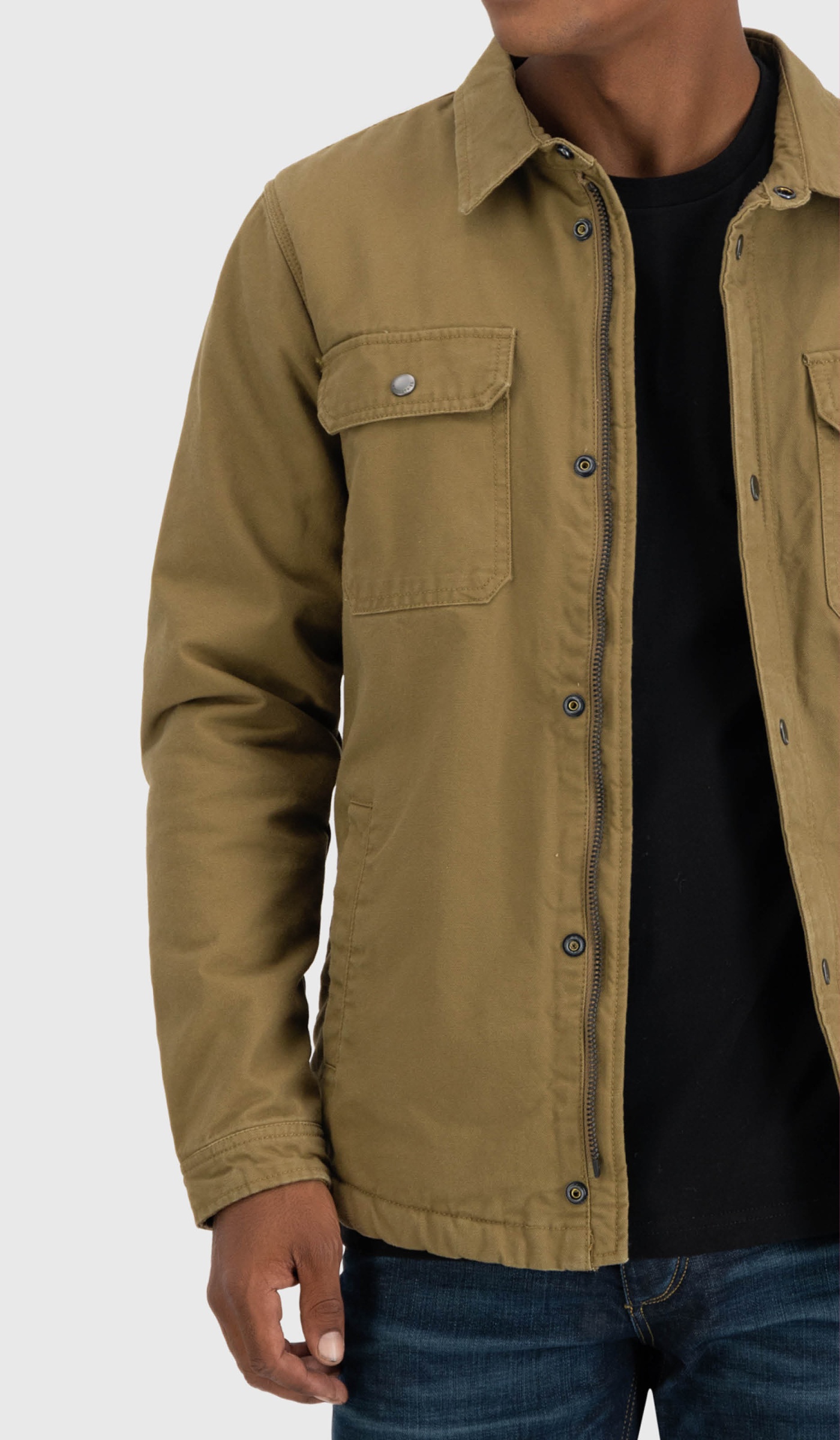 Vintage Industries Dean Sherpa Jacket – warme gevoerde herenjas met sherpa-voering