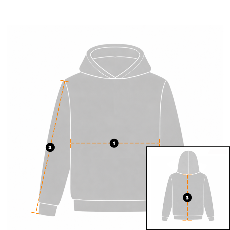 Sizeguide hooded sweaters